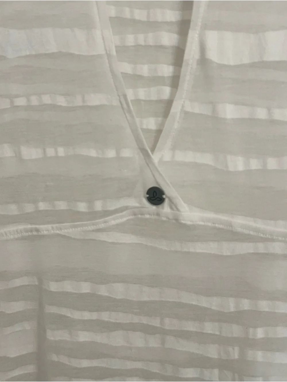 PrAna swim cover Sheer White Striped Swim Cover-Up Dress beach pool lightweight
